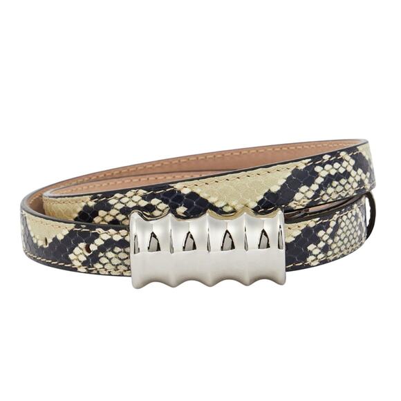 KHAITE Accessories - Khaite Textured Multicolor Julius Belt Size XS